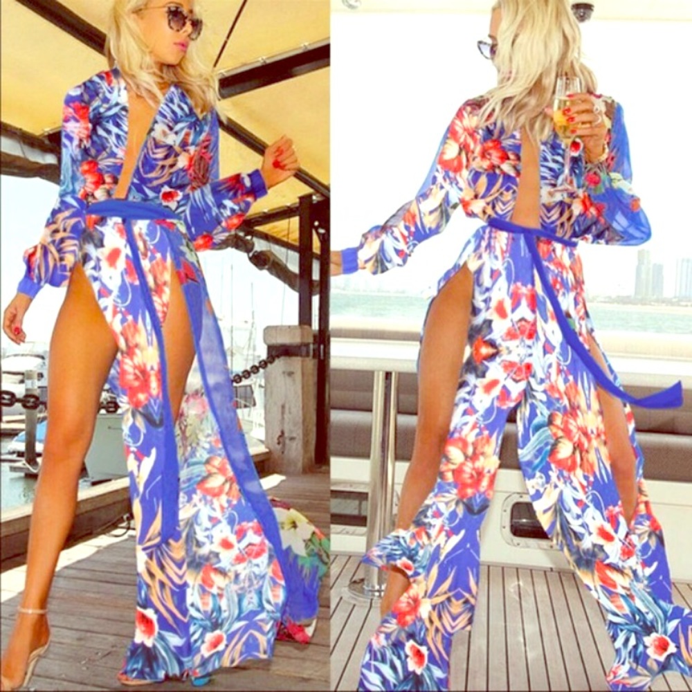 HOST PICK✨! Floral Beach Maxi Dress/ Cover up